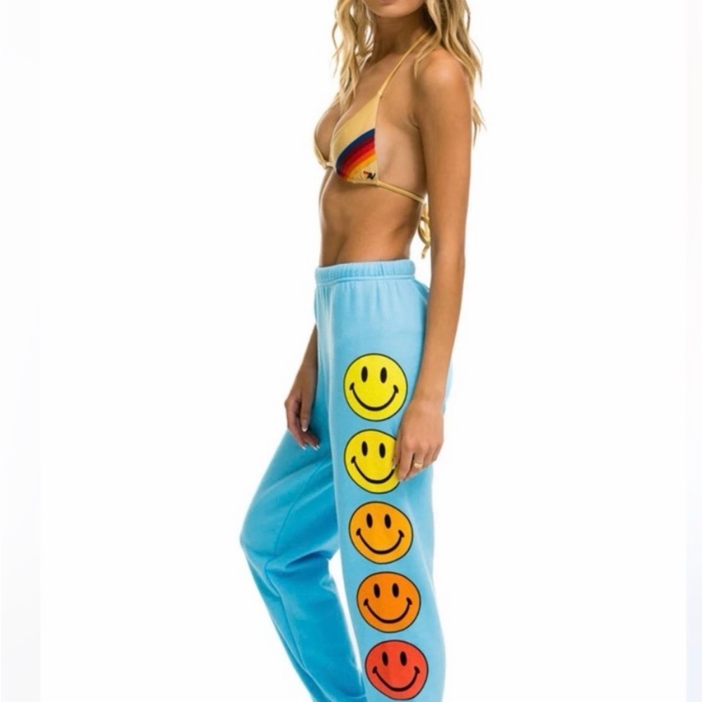 AV Sweatpants with Smiley Faces
